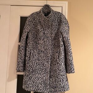 J. Crew Navy Blue and White Textured Jacket